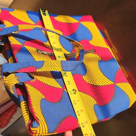 African print large tote African wax cotton handbag unique purse - Picture 13 of 15